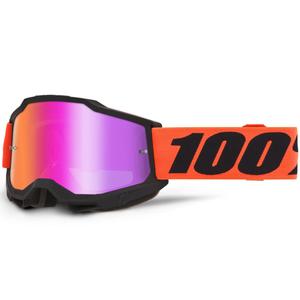 Motocrossbrille 100% Accuri 2 Ferran mit rotem Plexiglas