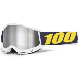 100% Accuri 2 Torc Motocrossbrille mit silbernem Plexiglas