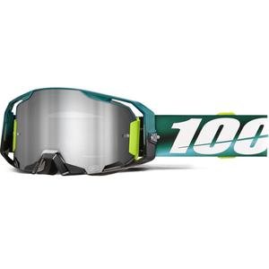100% ARmatic Polarity Motocross-Brille mit silbernem Plexiglas