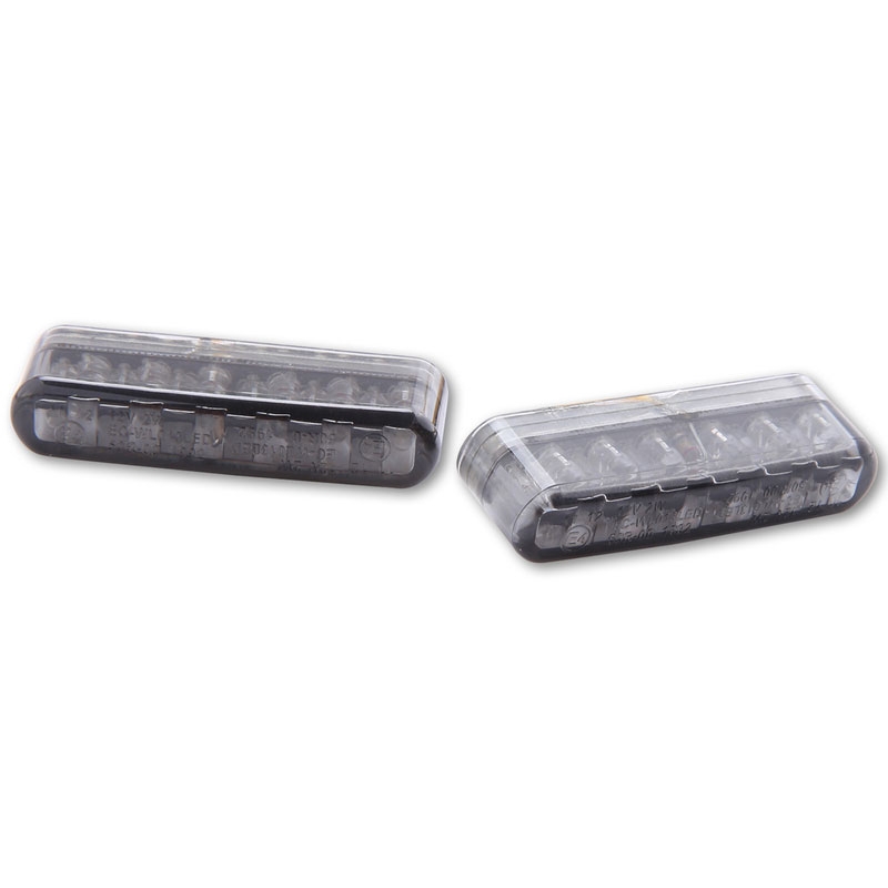 Motorradblinker Highsider Smart Shorty LED rauchgrau