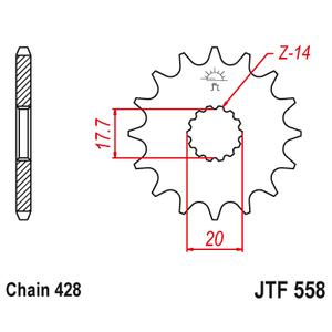 Ritzel JT JTF 558-16 16T, 428