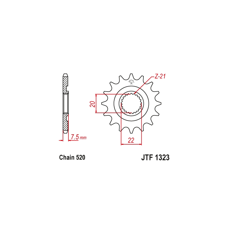 Ritzel JT 13T, 520