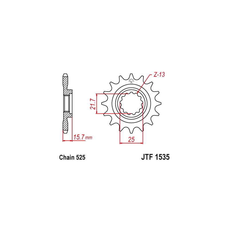 Ritzel JT 15T, 525