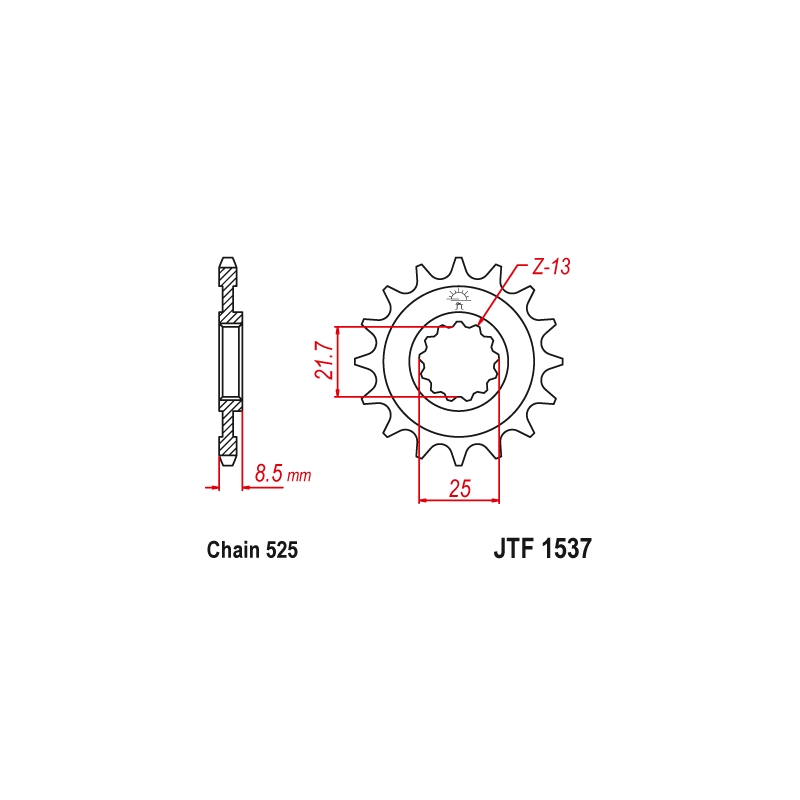 Ritzel JT 15T, 525