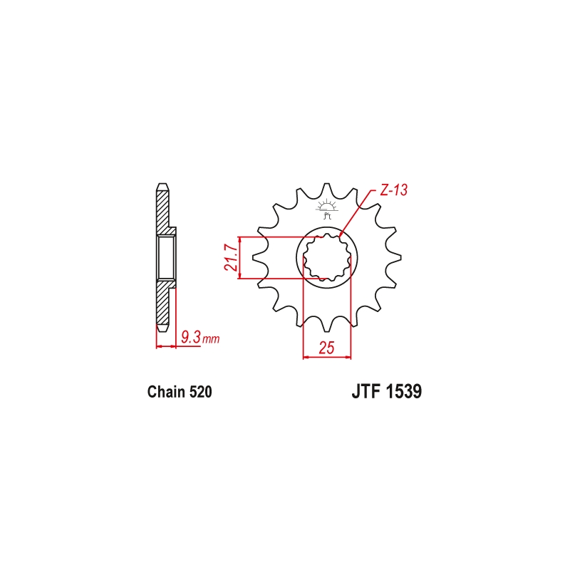 Ritzel JT 14T, 520