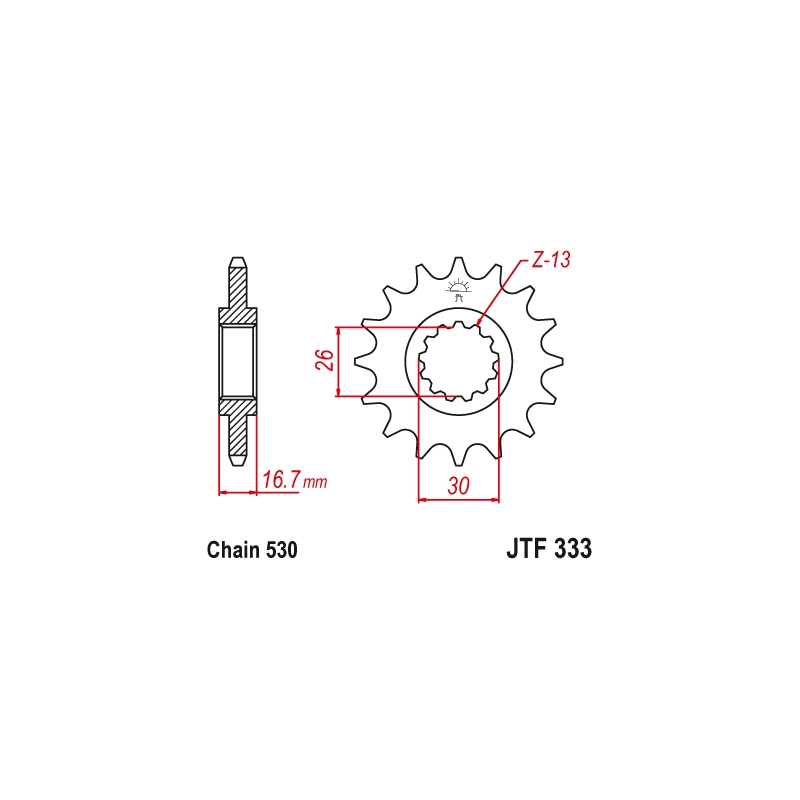 Ritzel JT 16T, 530