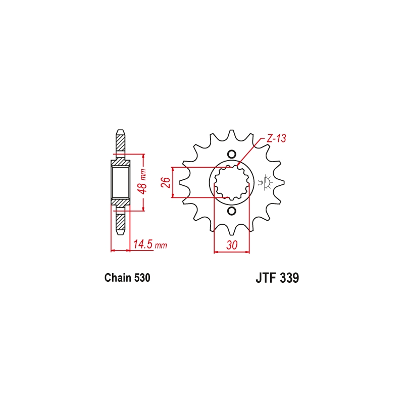 Ritzel JT 18T, 530