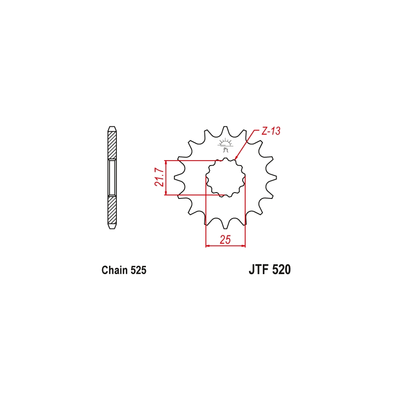 Ritzel JT 16T, 525