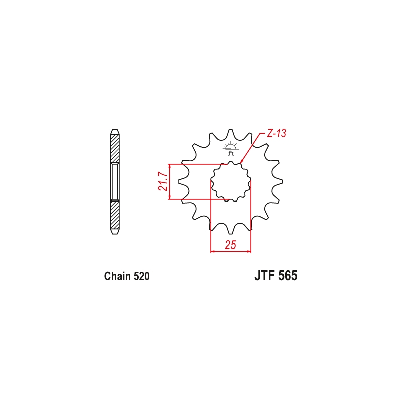 Ritzel JT 15T, 520