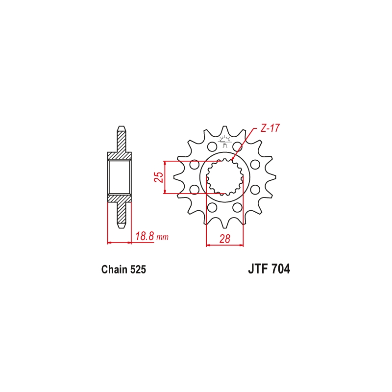 Ritzel JT 16T, 525