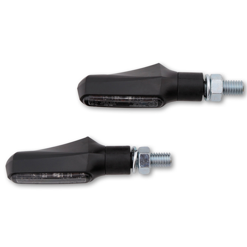 Motorradblinker Highsider Smart Shorty Fin 2in1 schwarz