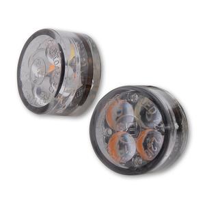 Motorradblinker Highsider Smart Module Sixteen LED 2in1 rauchgrau
