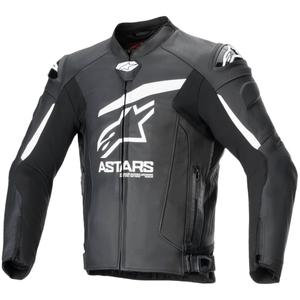 Leder-Motorradjacke Alpinestars GP plus R 4 Airflow schwarz-weiß