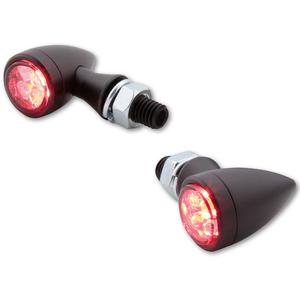 Motorradblinker Highsider Smart Sixteen Bullet LED 3in1 rauchgrau