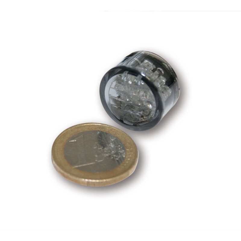 Highsider Smart Pin LED Motorrad Rücklicht, rauchgrau
