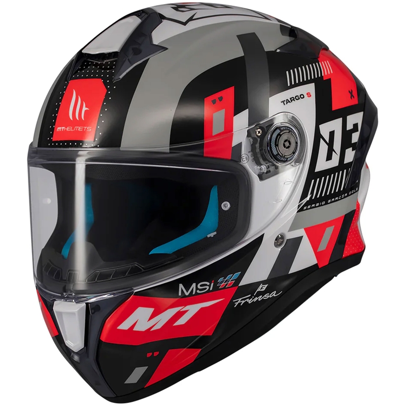 Integralhelm Motorrad MT Targo S SERGIO GARCIA schwarz-grau-rot