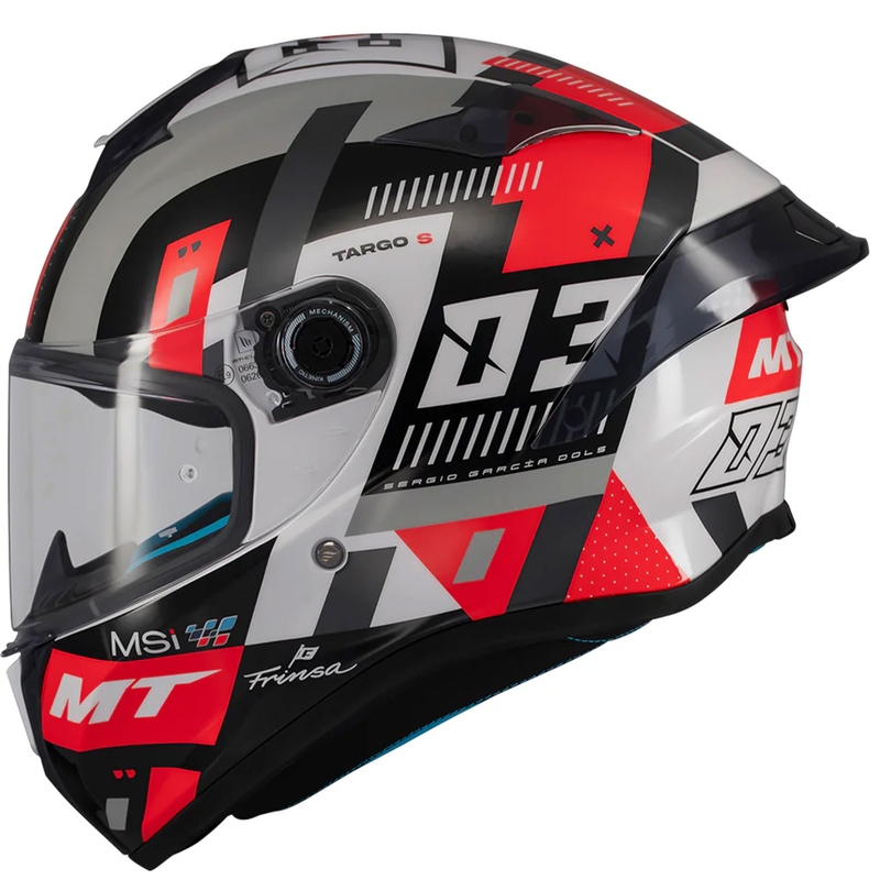 Integralhelm Motorrad MT Targo S SERGIO GARCIA schwarz-grau-rot
