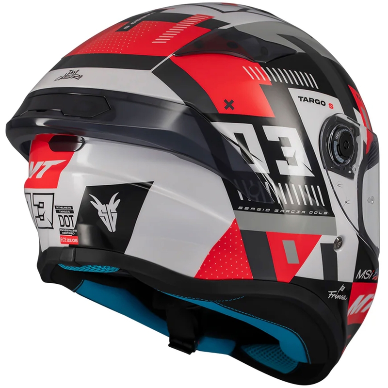 Integralhelm Motorrad MT Targo S SERGIO GARCIA schwarz-grau-rot
