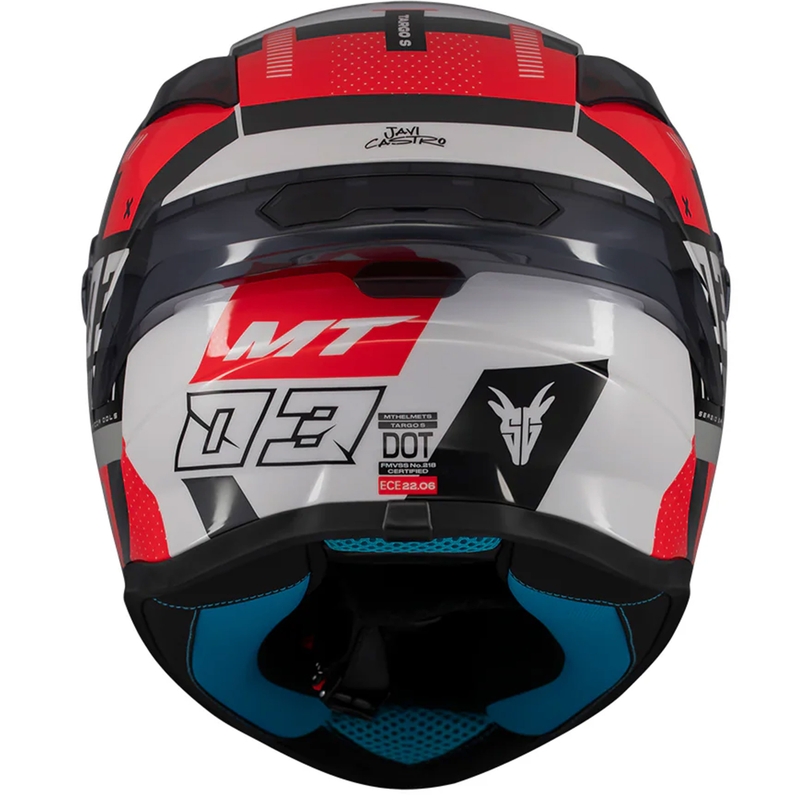 Integralhelm Motorrad MT Targo S SERGIO GARCIA schwarz-grau-rot