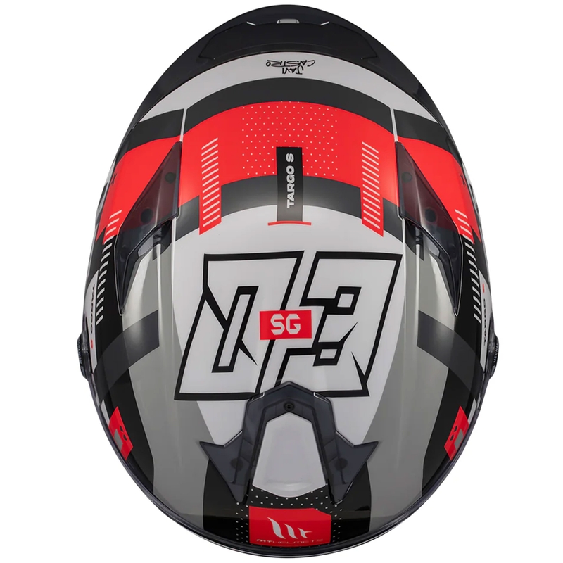 Integralhelm Motorrad MT Targo S SERGIO GARCIA schwarz-grau-rot