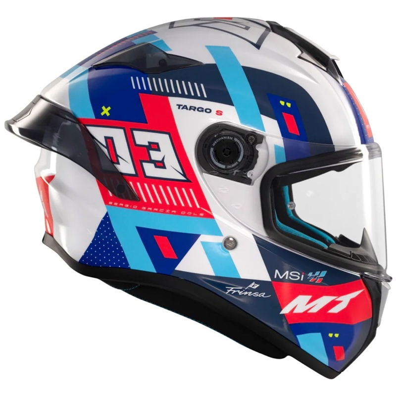 MT Targo S Integral Motorradhelm SERGIO GARCIA blau-rot-weiß