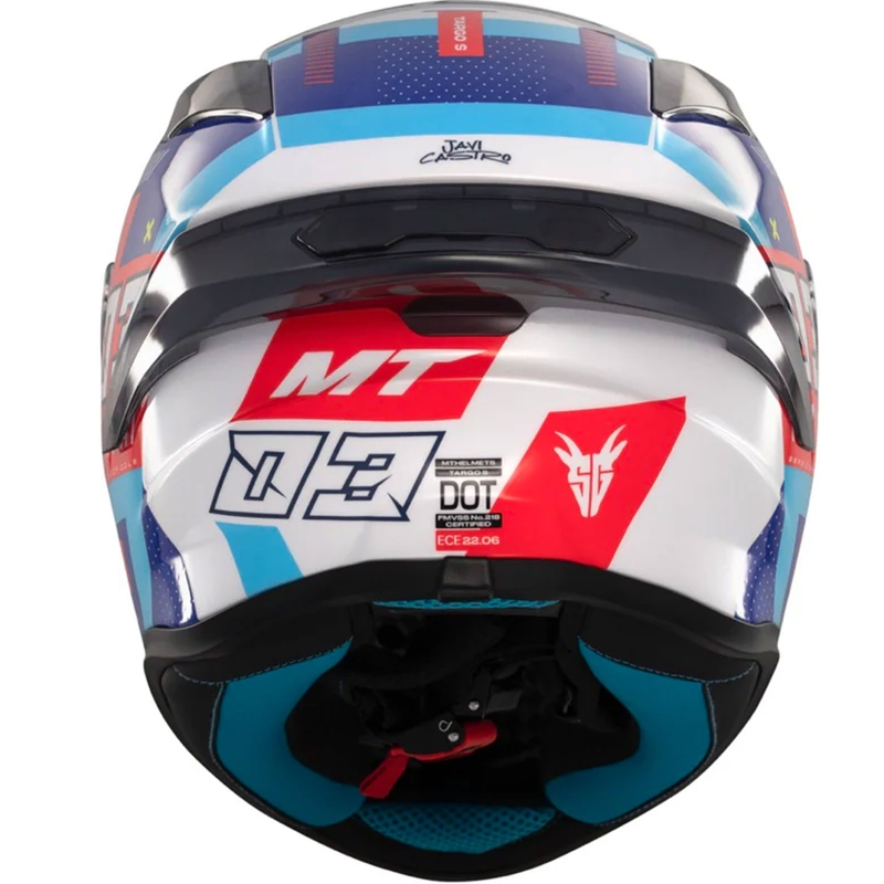 MT Targo S Integral Motorradhelm SERGIO GARCIA blau-rot-weiß