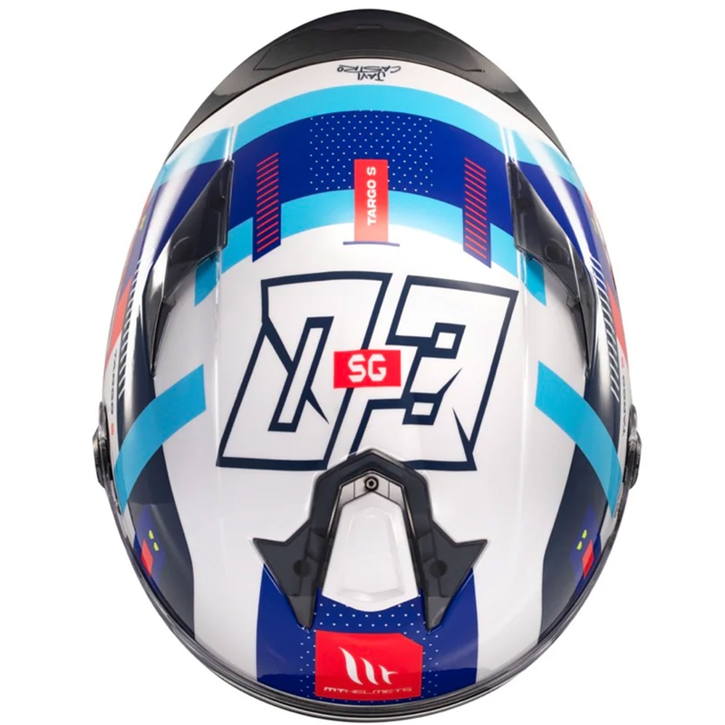 MT Targo S Integral Motorradhelm SERGIO GARCIA blau-rot-weiß
