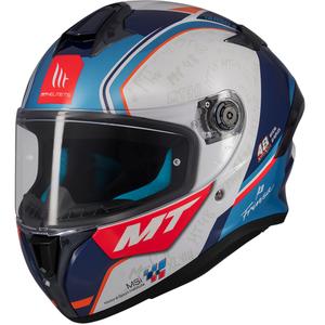 Integralhelm Motorrad MT Targo S Ortola blau-weiß