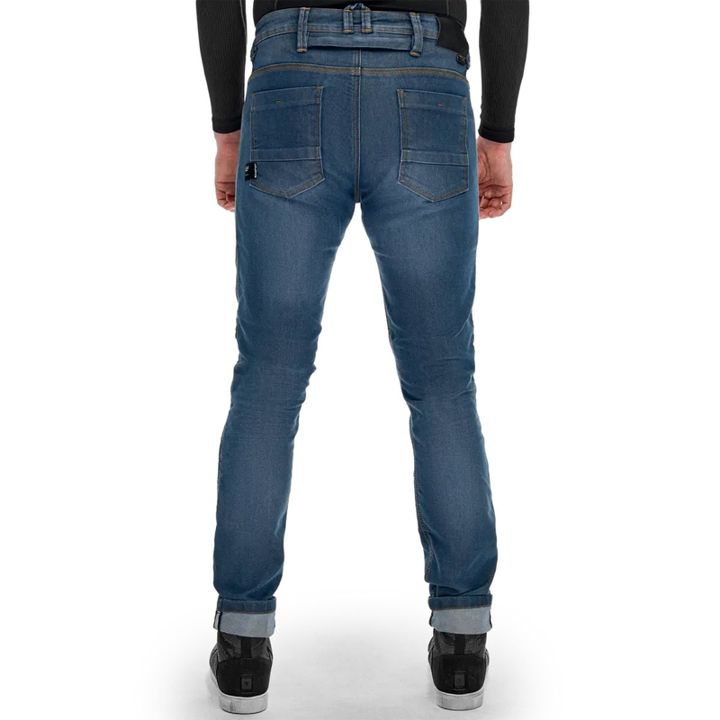 Shima Ridge Extended Biker Jeans Blau