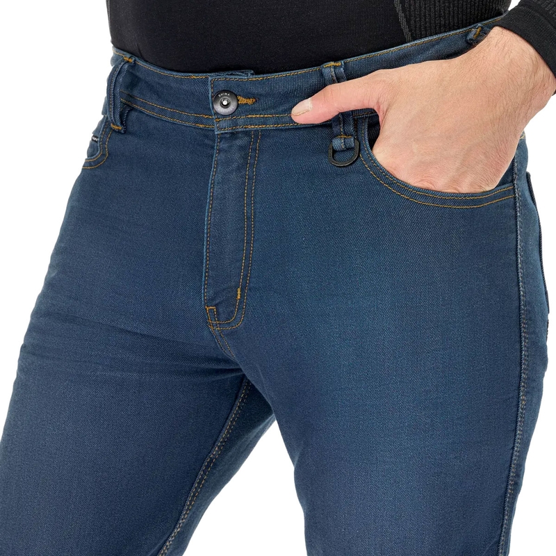 Shima Ridge Extended Biker Jeans Blau