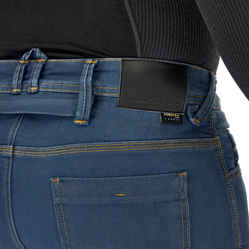 Shima Ridge Extended Biker Jeans Blau