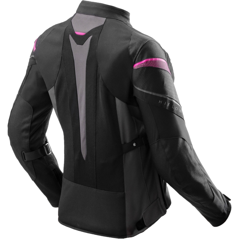 Women's Rebelhorn Hiflow V Schwarz-Grau-Rosa Motorradjacke