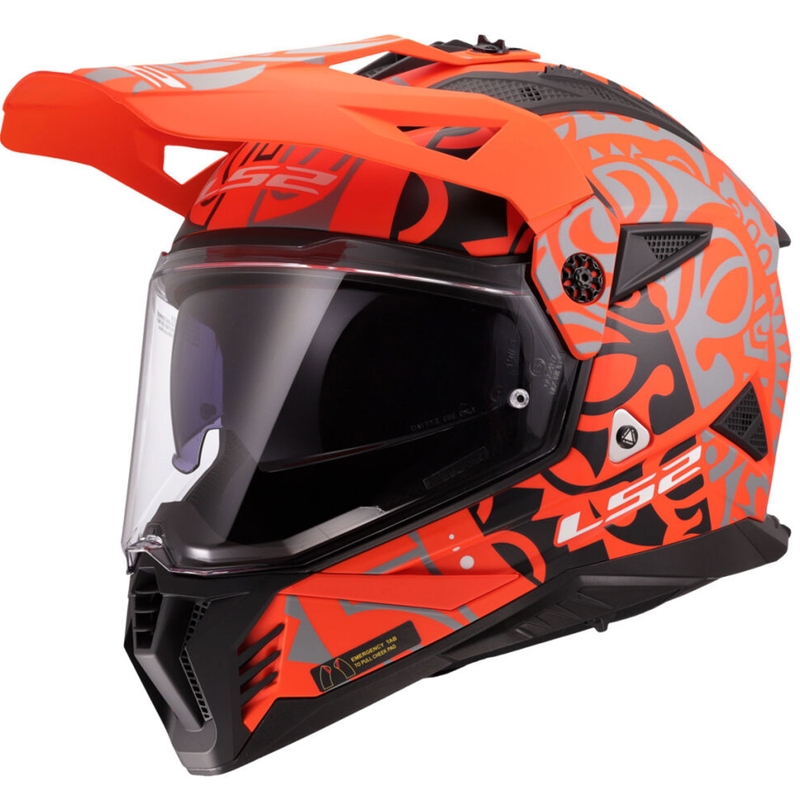 Enduro-Motorradhelm LS2 MX702 Pioneer II Rangi orange