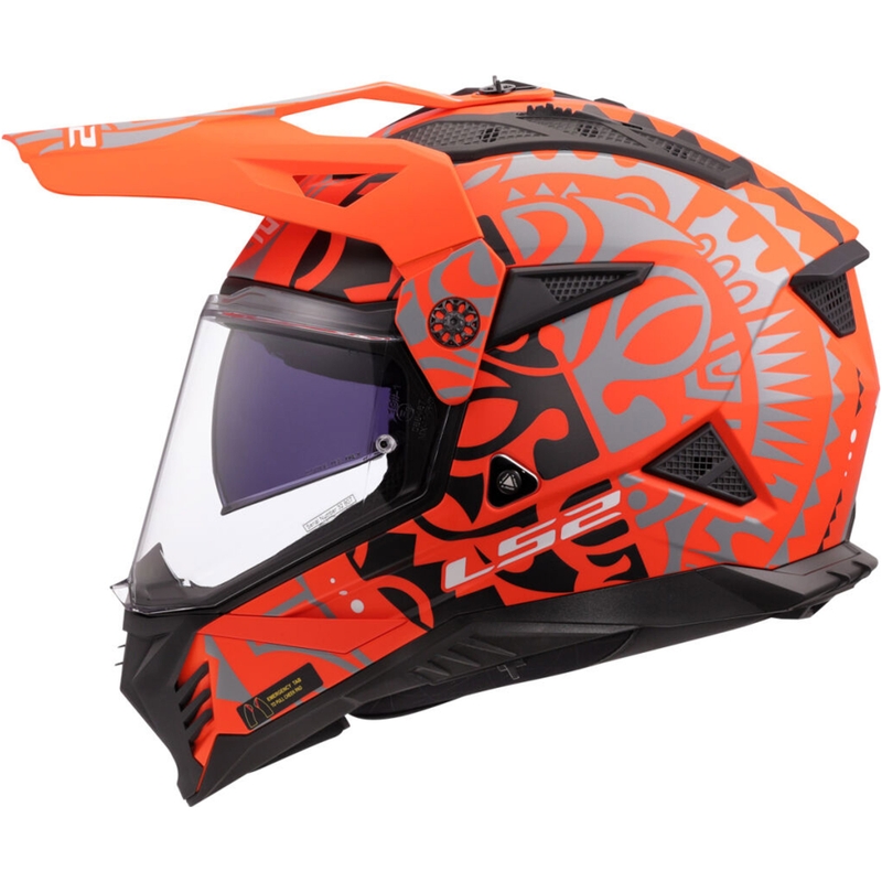 Enduro-Motorradhelm LS2 MX702 Pioneer II Rangi orange