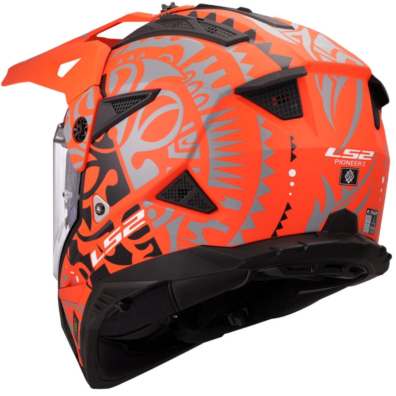 Enduro-Motorradhelm LS2 MX702 Pioneer II Rangi orange