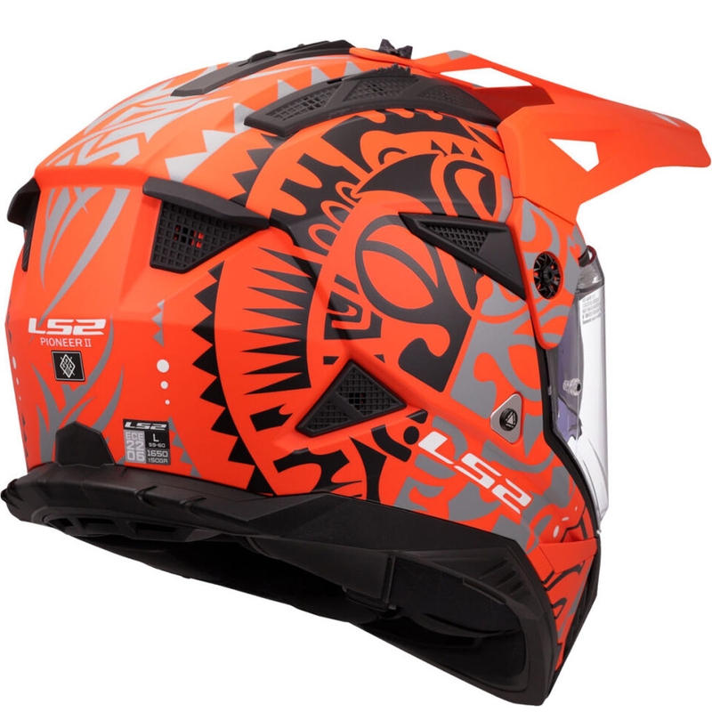 Enduro-Motorradhelm LS2 MX702 Pioneer II Rangi orange