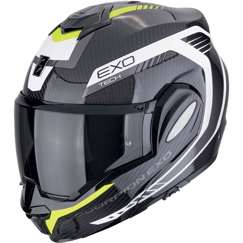 Scorpion EXO-TECH EVO CARBON COSY Klapphelm für Motorräder, schwarz-fluoreszierend gelb