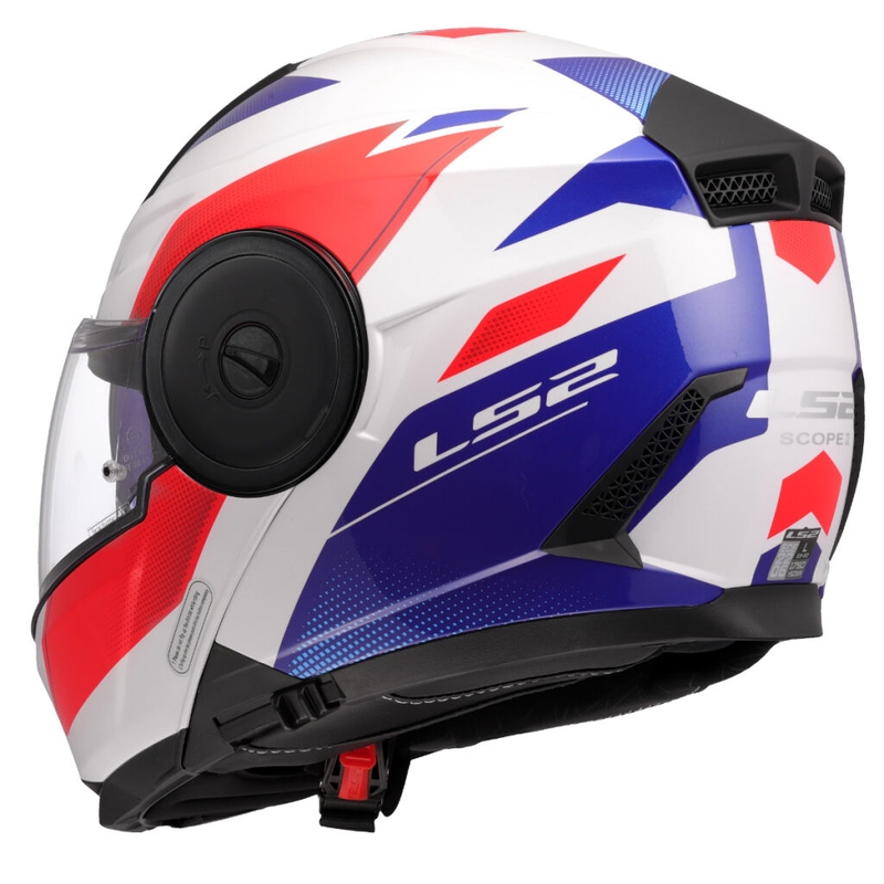 Klapphelm Motorrad LS2 FF902 Scope II Duria weiß-blau-rot