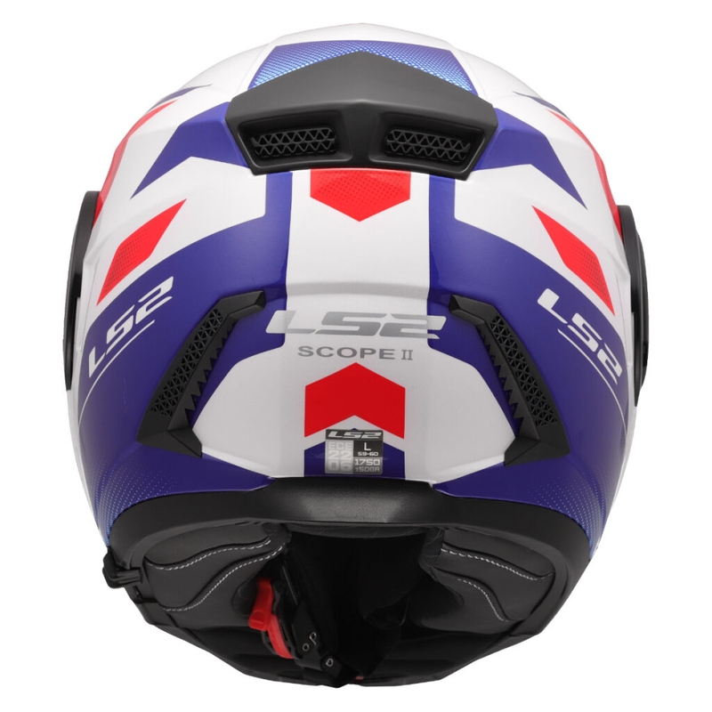 Klapphelm Motorrad LS2 FF902 Scope II Duria weiß-blau-rot
