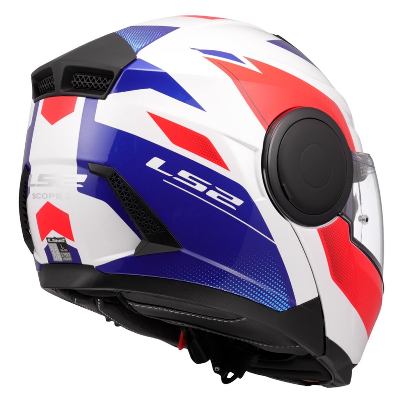Klapphelm Motorrad LS2 FF902 Scope II Duria weiß-blau-rot