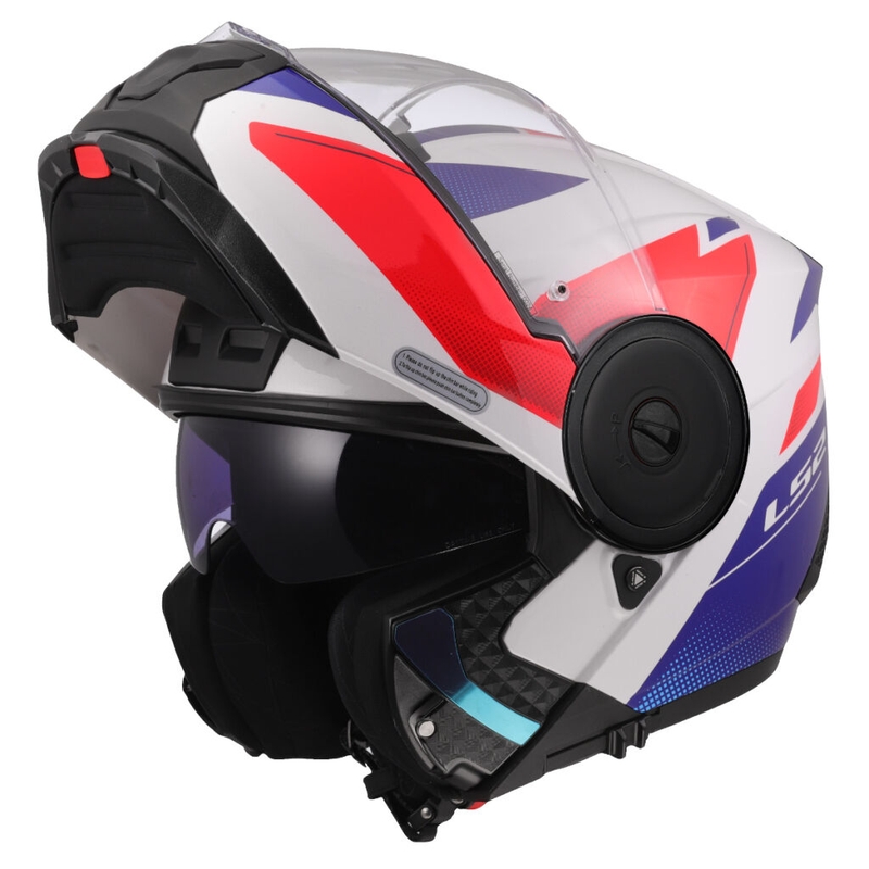 Klapphelm Motorrad LS2 FF902 Scope II Duria weiß-blau-rot