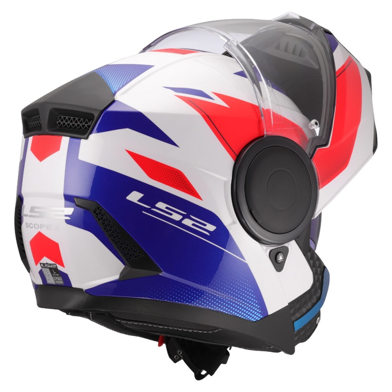Klapphelm Motorrad LS2 FF902 Scope II Duria weiß-blau-rot