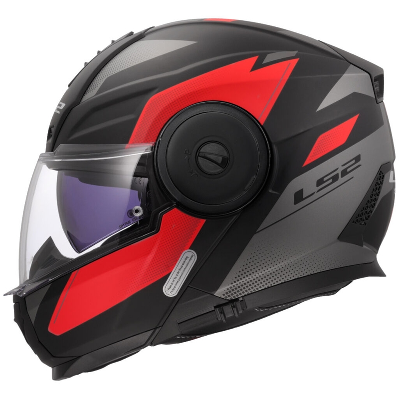 Klapphelm Motorrad LS2 FF902 Scope II Duria schwarz-rot
