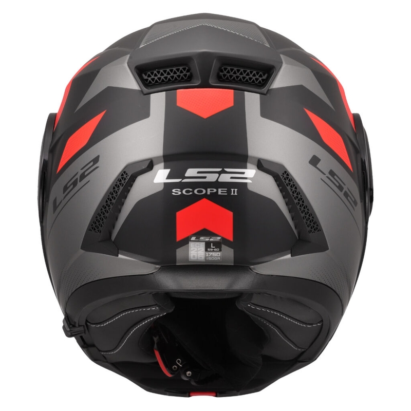 Klapphelm Motorrad LS2 FF902 Scope II Duria schwarz-rot