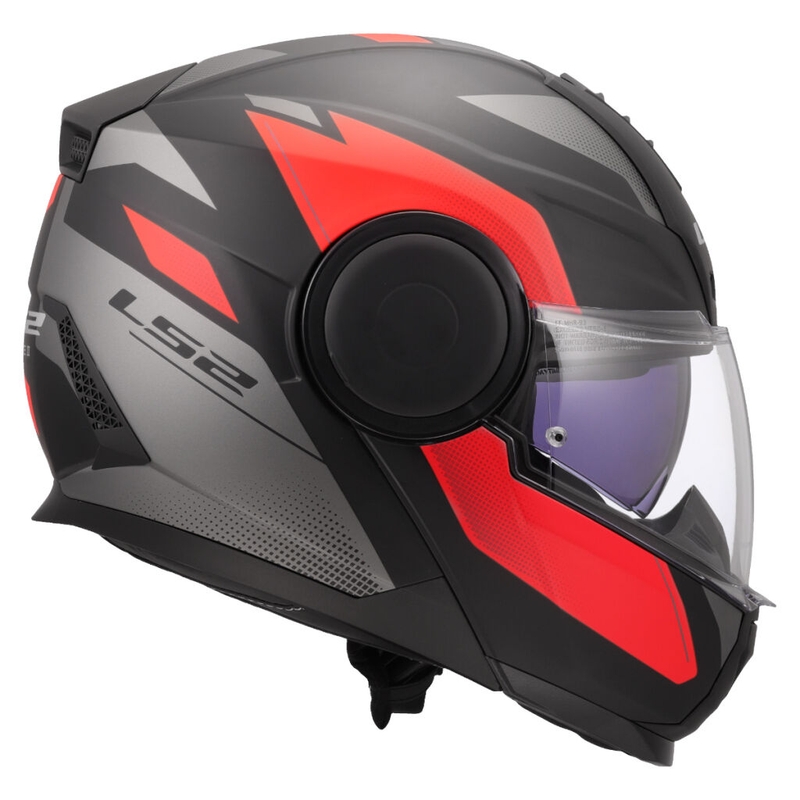 Klapphelm Motorrad LS2 FF902 Scope II Duria schwarz-rot