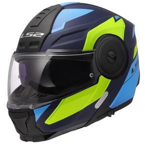 Klapphelm Motorrad LS2 FF902 Scope II Duria blau-fluo gelb