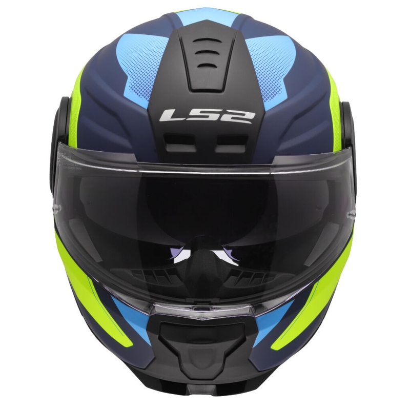 Klapphelm Motorrad LS2 FF902 Scope II Duria blau-fluo gelb