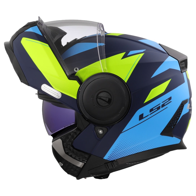 Klapphelm Motorrad LS2 FF902 Scope II Duria blau-fluo gelb
