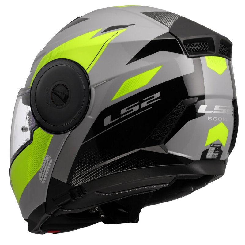 Klapphelm Motorrad LS2 FF902 Scope II Duria grau-fluo gelb