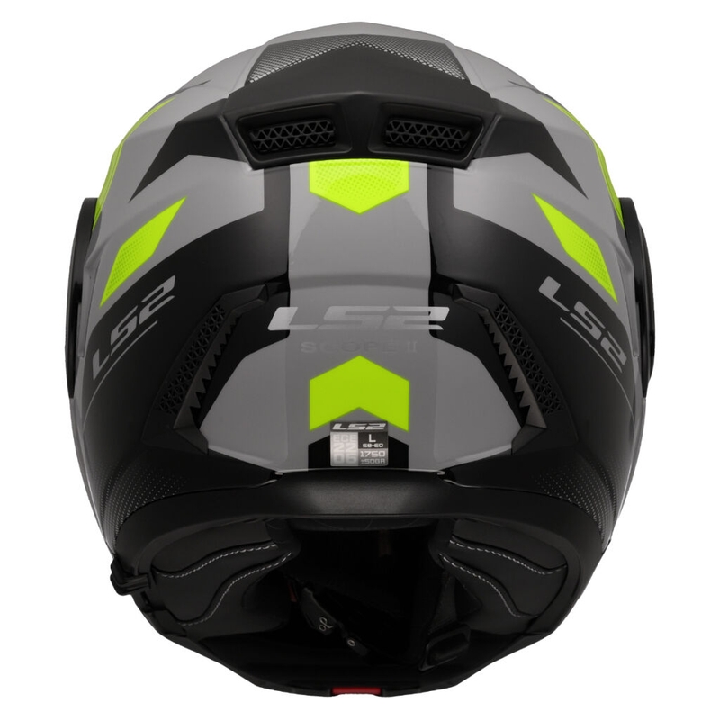 Klapphelm Motorrad LS2 FF902 Scope II Duria grau-fluo gelb
